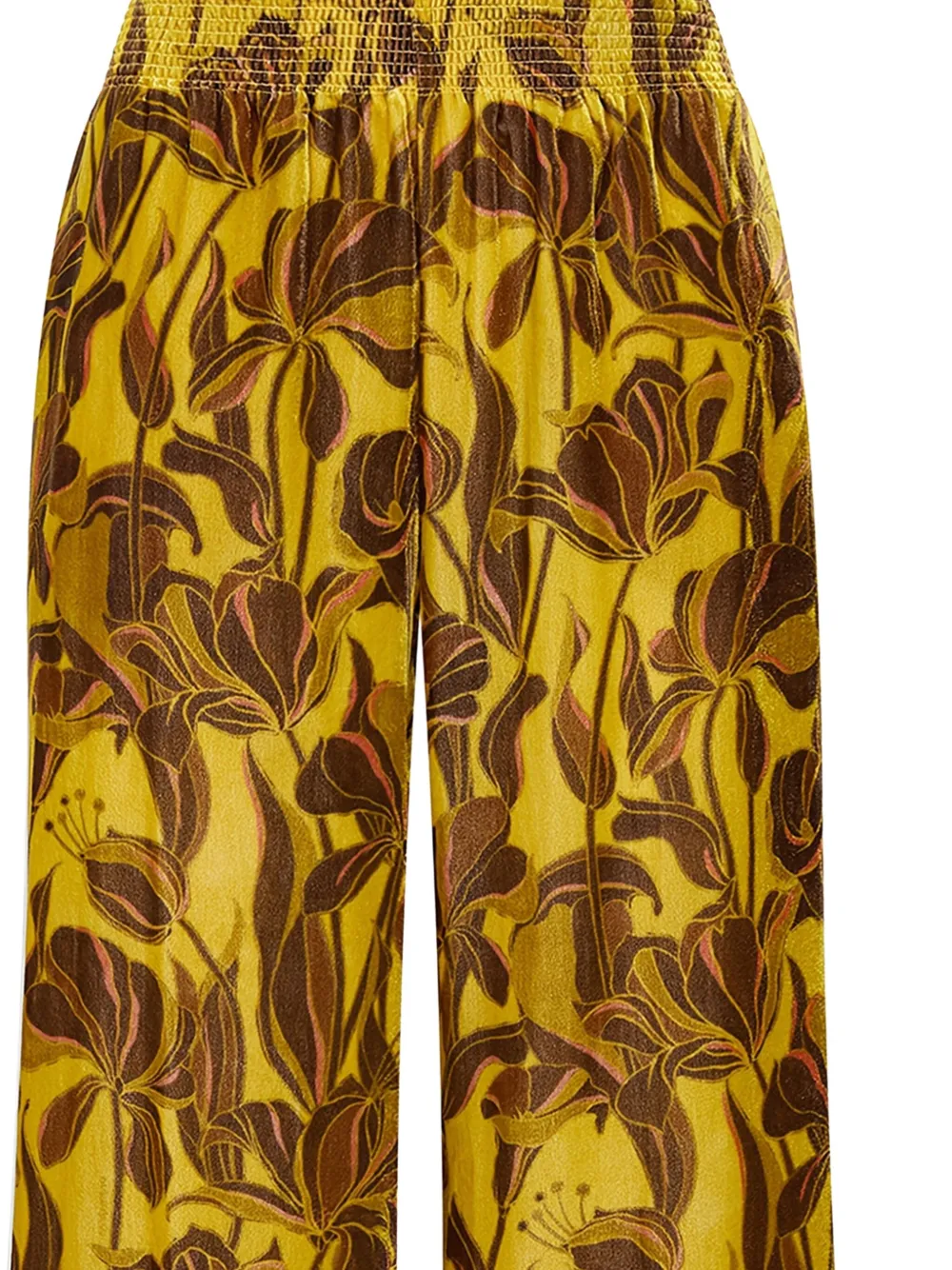 MALIPARMI Lily's Ballet gesmockte broek met bloemen Geel