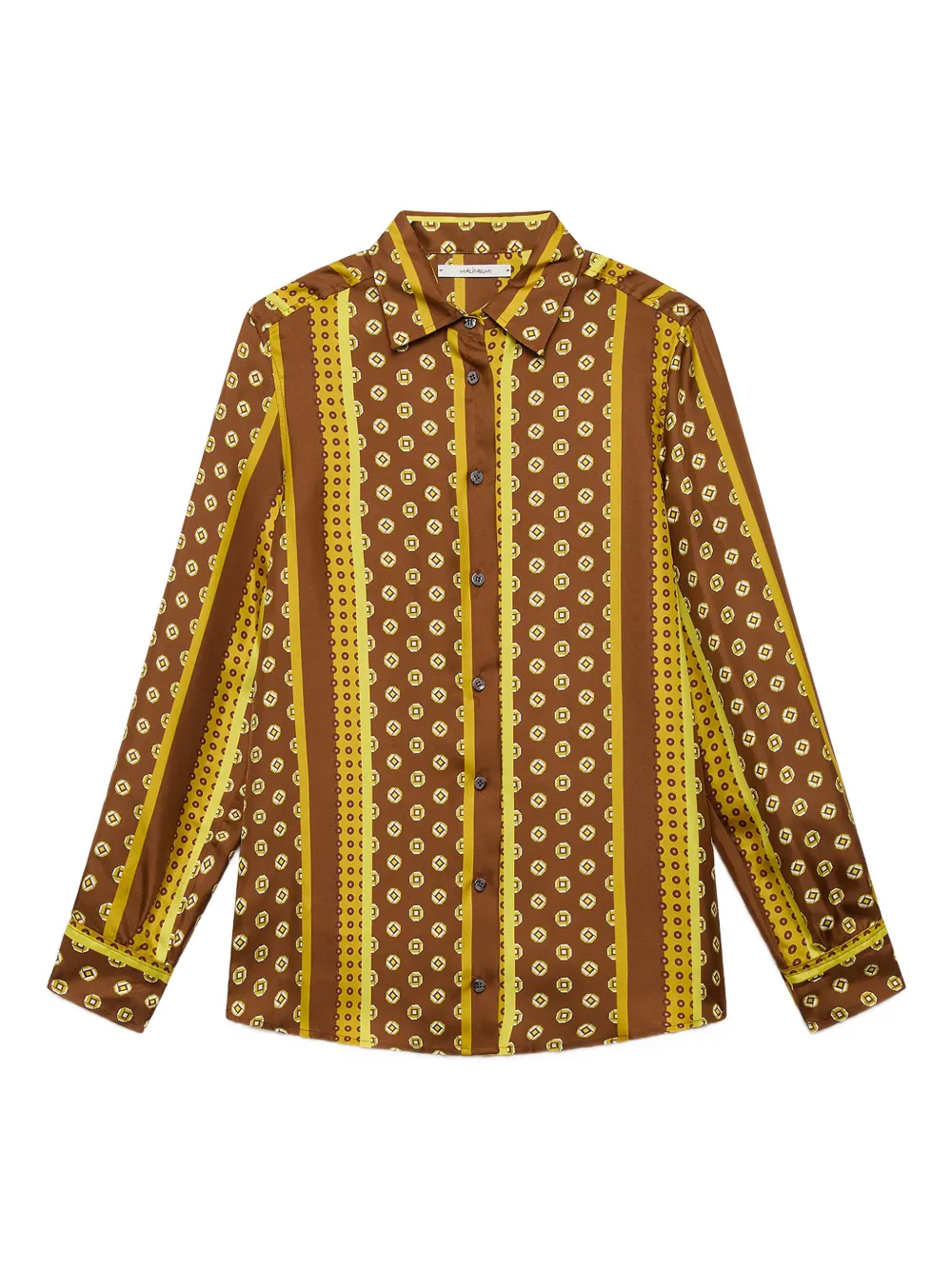 MALIPARMI striped patterned shirt - Bruin