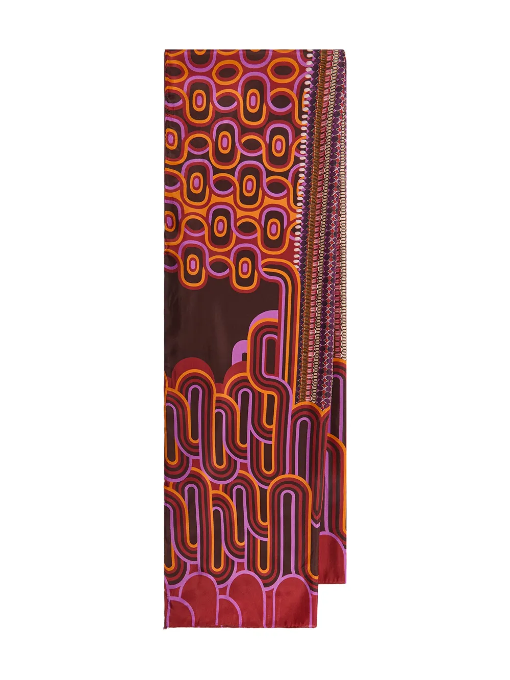MALIPARMI geometric-pattern scarf | Brown | Image 1