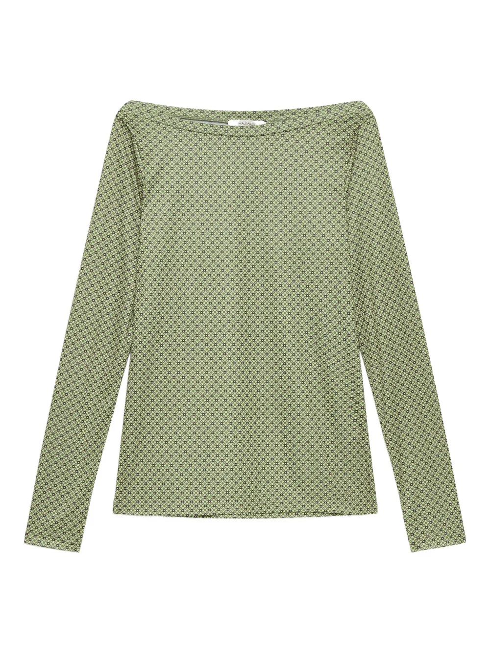 MALIPARMI ジオメトリック ボートネック Tシャツ | グリーン | Image 1