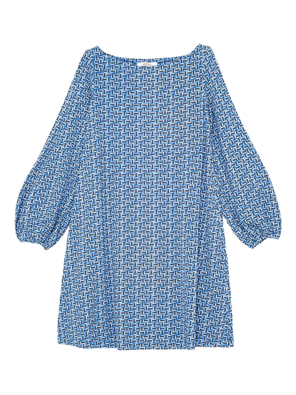 MALIPARMI geometric-print puff-sleeve dress - Blauw