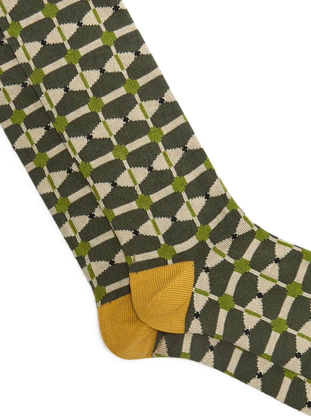 Maliparmi Geometric-pattern Socks In Green