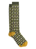 MALIPARMI geometric-pattern socks - Green