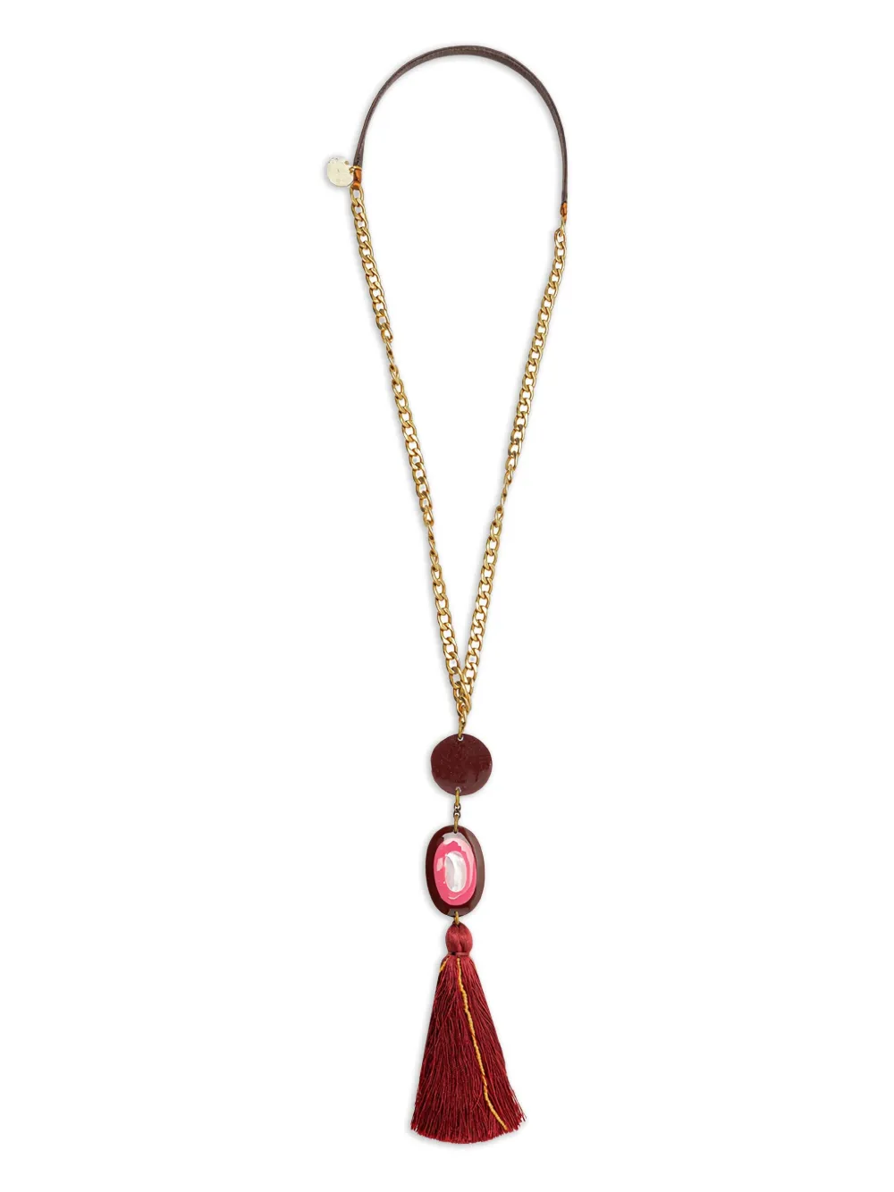 MALIPARMI chain tassel necklace | Red | Image 1