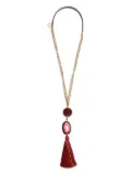 MALIPARMI chain tassel necklace - Red