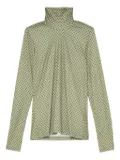 MALIPARMI geometric-print turtleneck T-shirt - Green