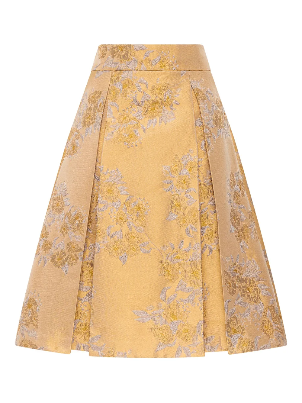 MALIPARMI Indian Princess floral pleated mini skirt | Gold | Image 1