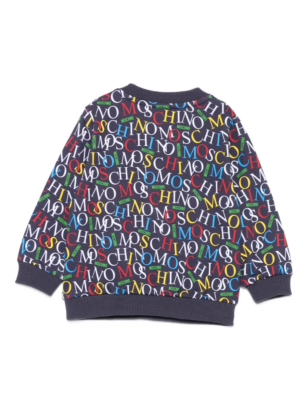 Moschino Kids Sweater met logoprint Blauw