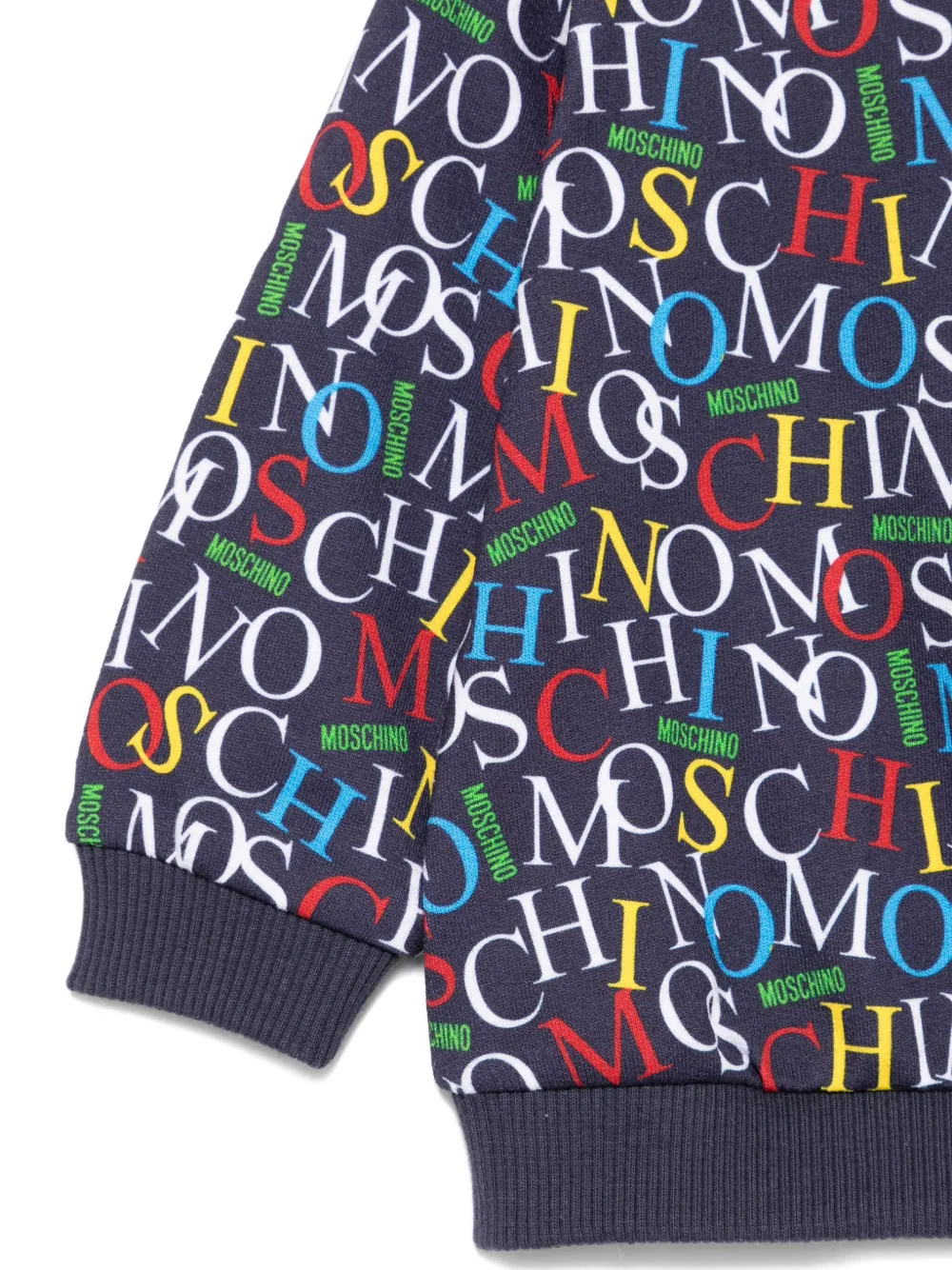 Moschino Kids Sweater met logoprint Blauw