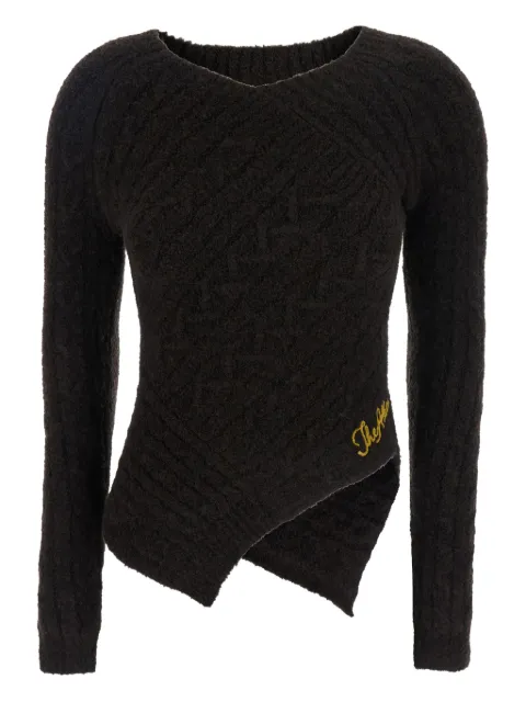 The Attico cable-knit asymmetric sweater