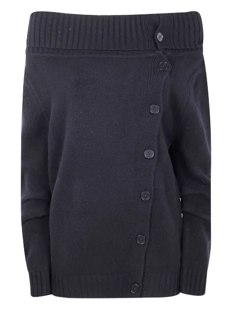 Circus Hotel off-shoulder button-front cardigan