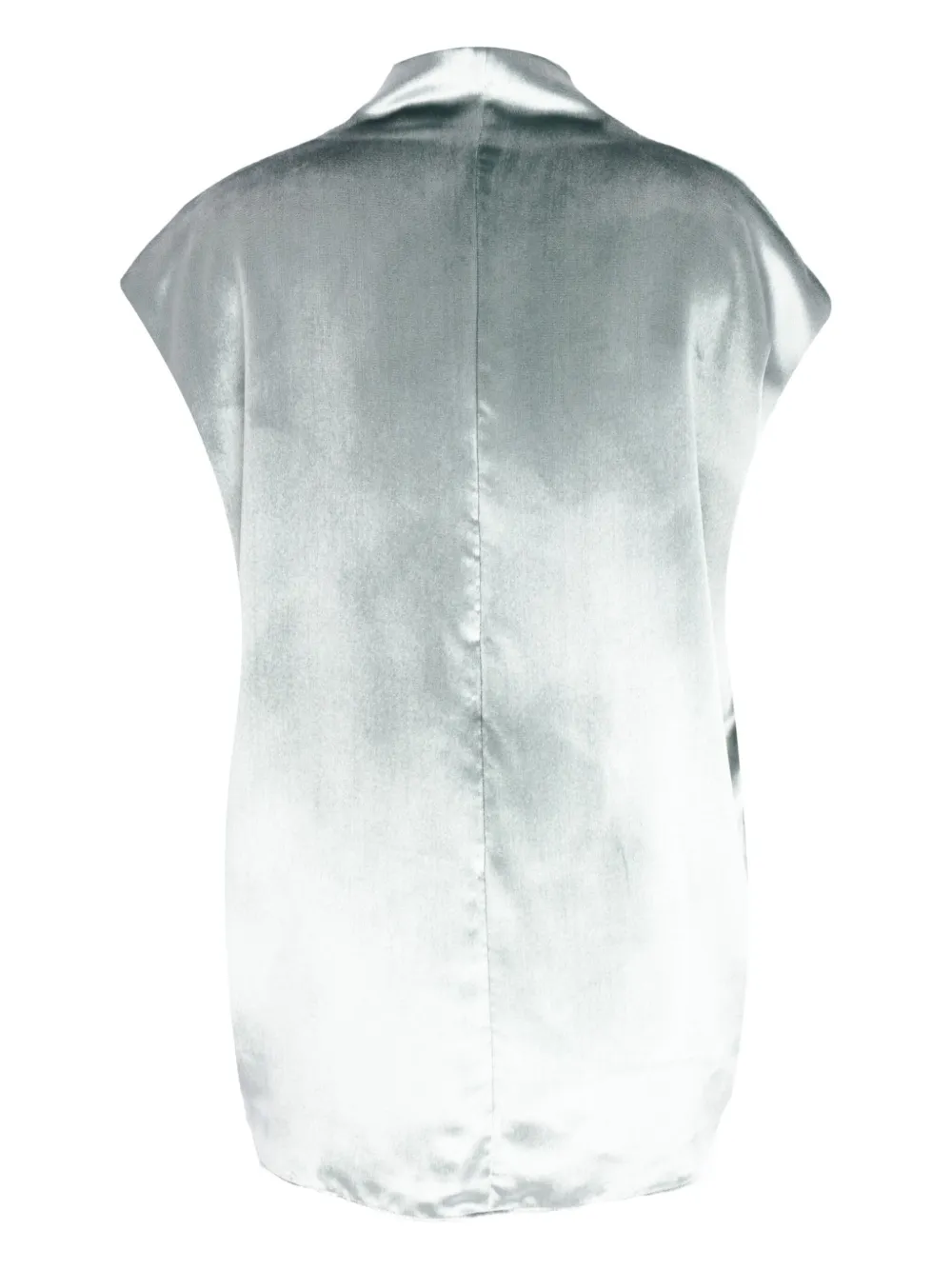Alberta Ferretti cowl-neck sleeveless blouse - Groen