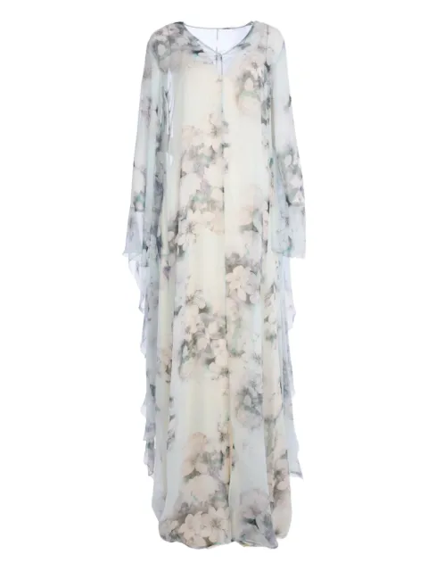 Alberta Ferretti vestido largo con estampado floral