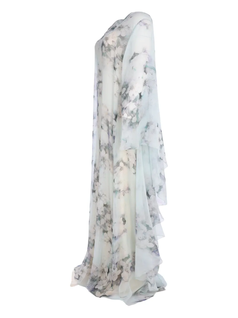 Alberta Ferretti Maxi-jurk met bloemenprint Beige