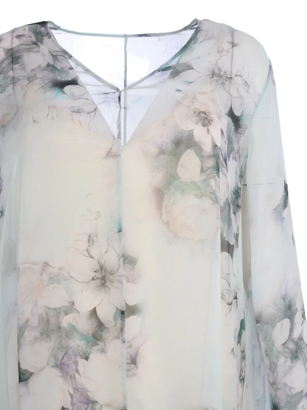 Alberta Ferretti Maxi-jurk met bloemenprint Beige