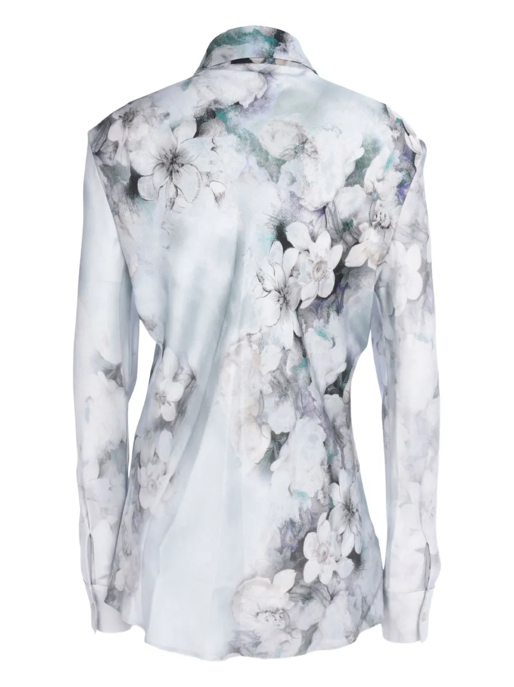 Alberta Ferretti floral-print collared blouse - Blauw