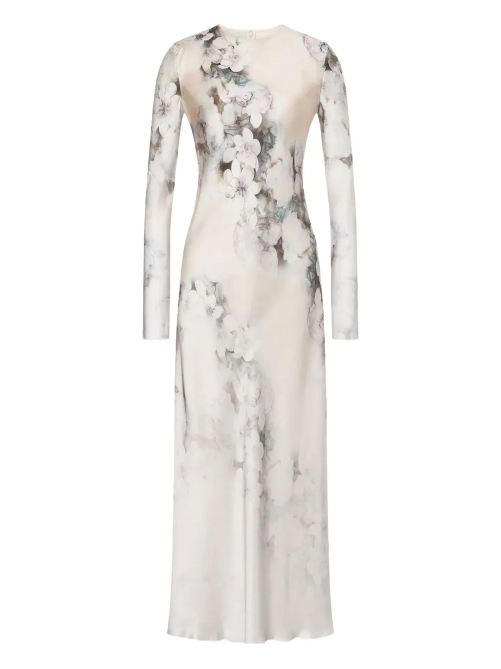 Alberta Ferretti floral-print long-sleeve maxi dress | Neutrals | Image 1