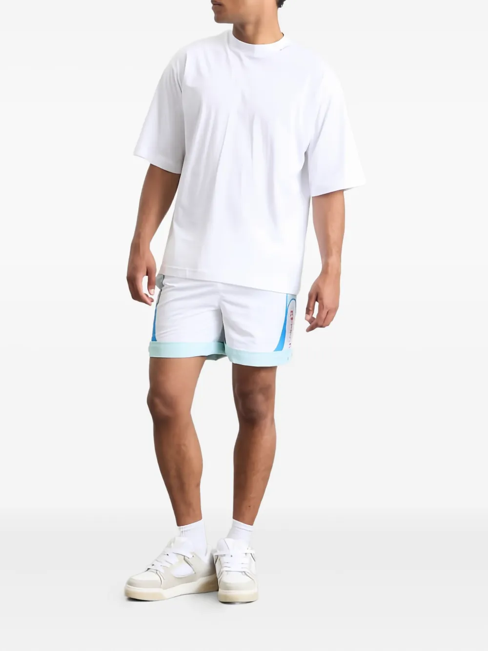 Casablanca Zwembroek met logoprint Wit