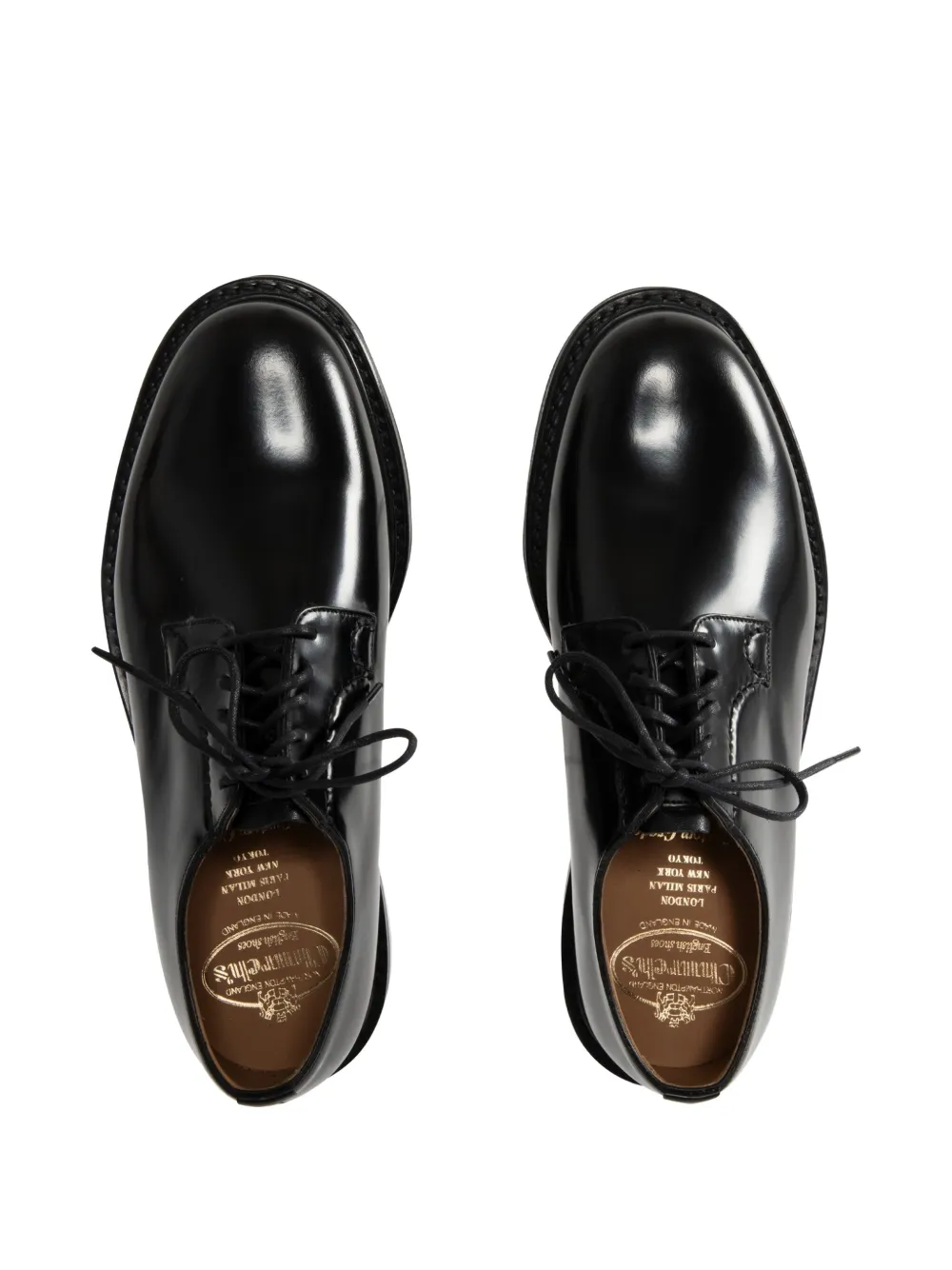 Church's leather lace-up derby shoes Black