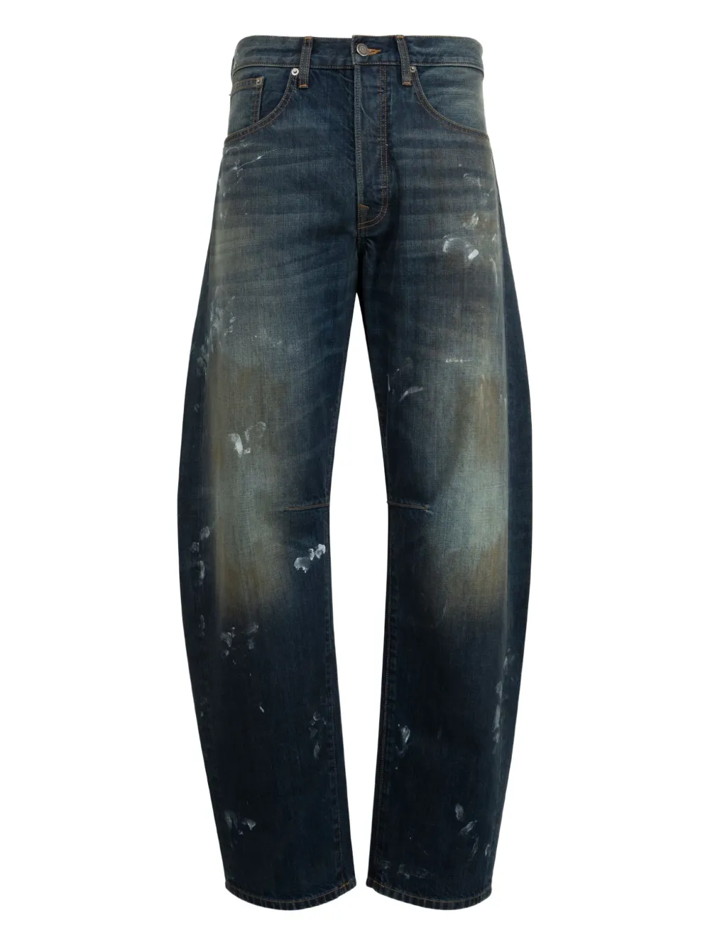 cout de la liberte barrel-leg paint-splatter jeans | Blue | Image 1