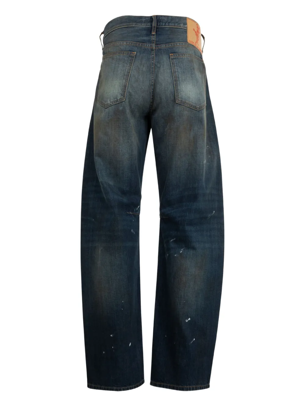 Cout de la liberte Barrel jeans met verfspatten - Blauw