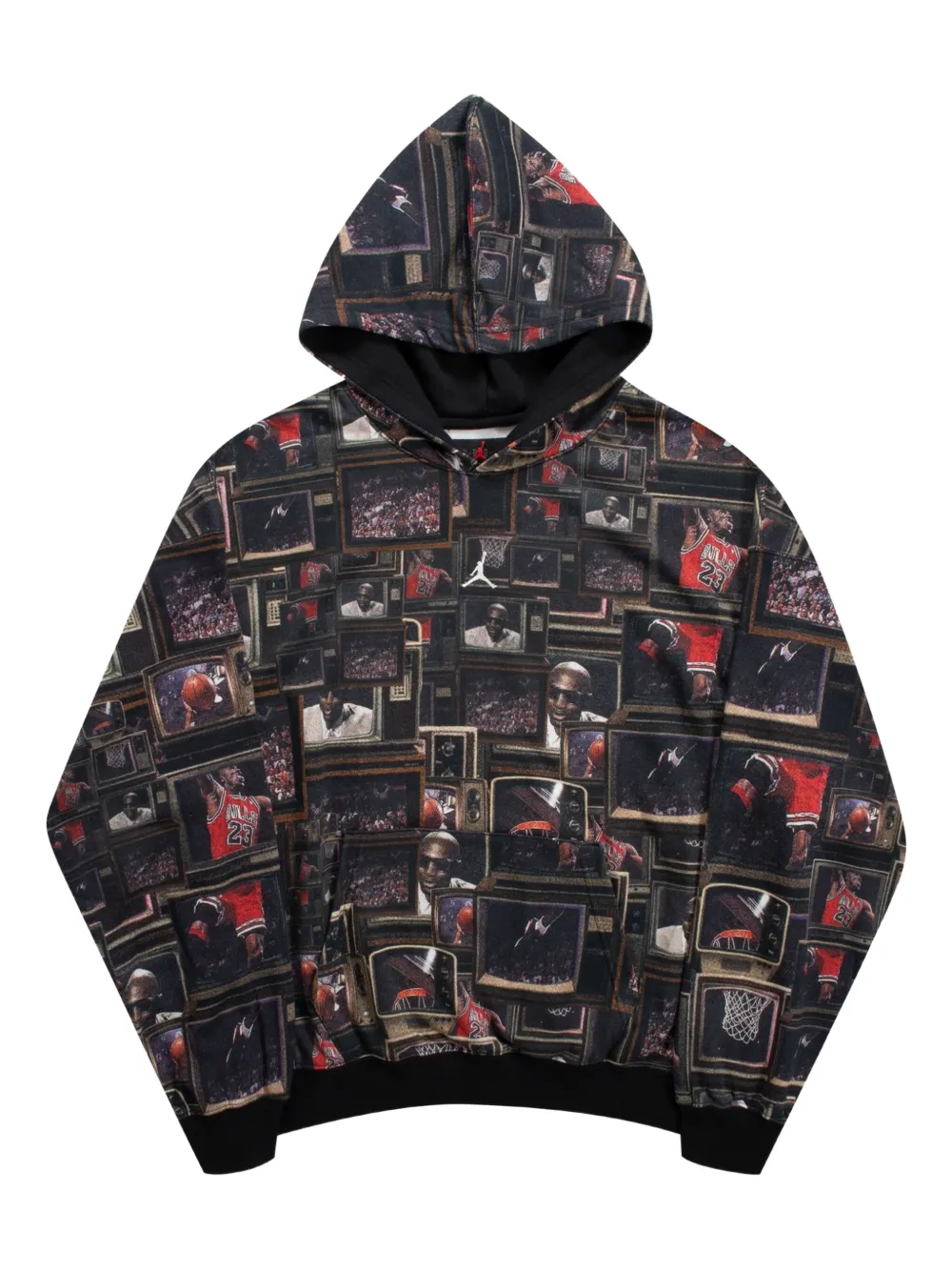 Jordan print hoodie | Black | Image 1
