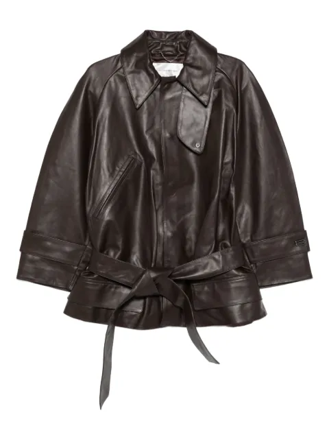 Victoria Beckham belted leather coat
