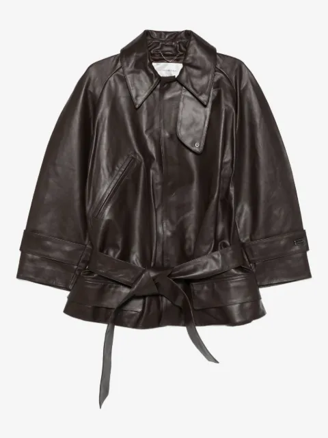 Victoria Beckham belted leather coat