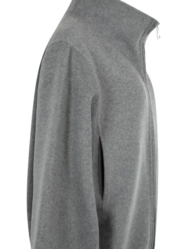 KHAITE Garret high-neck zip-front Jacket | Grey | FARFETCH