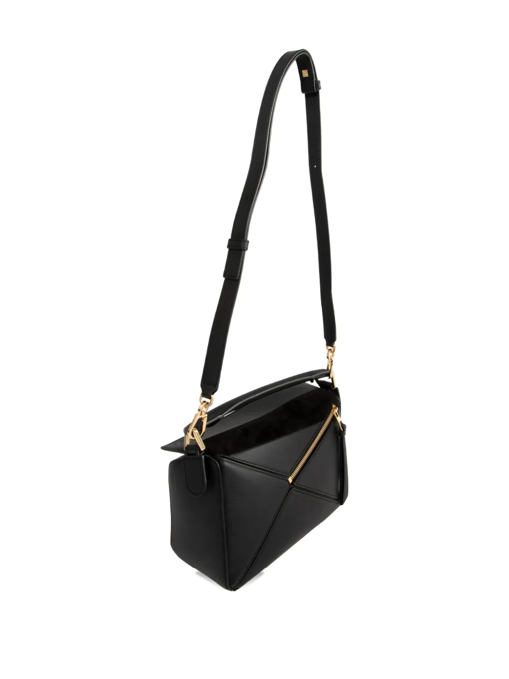 LOEWE Puzzle suède clutch - Zwart