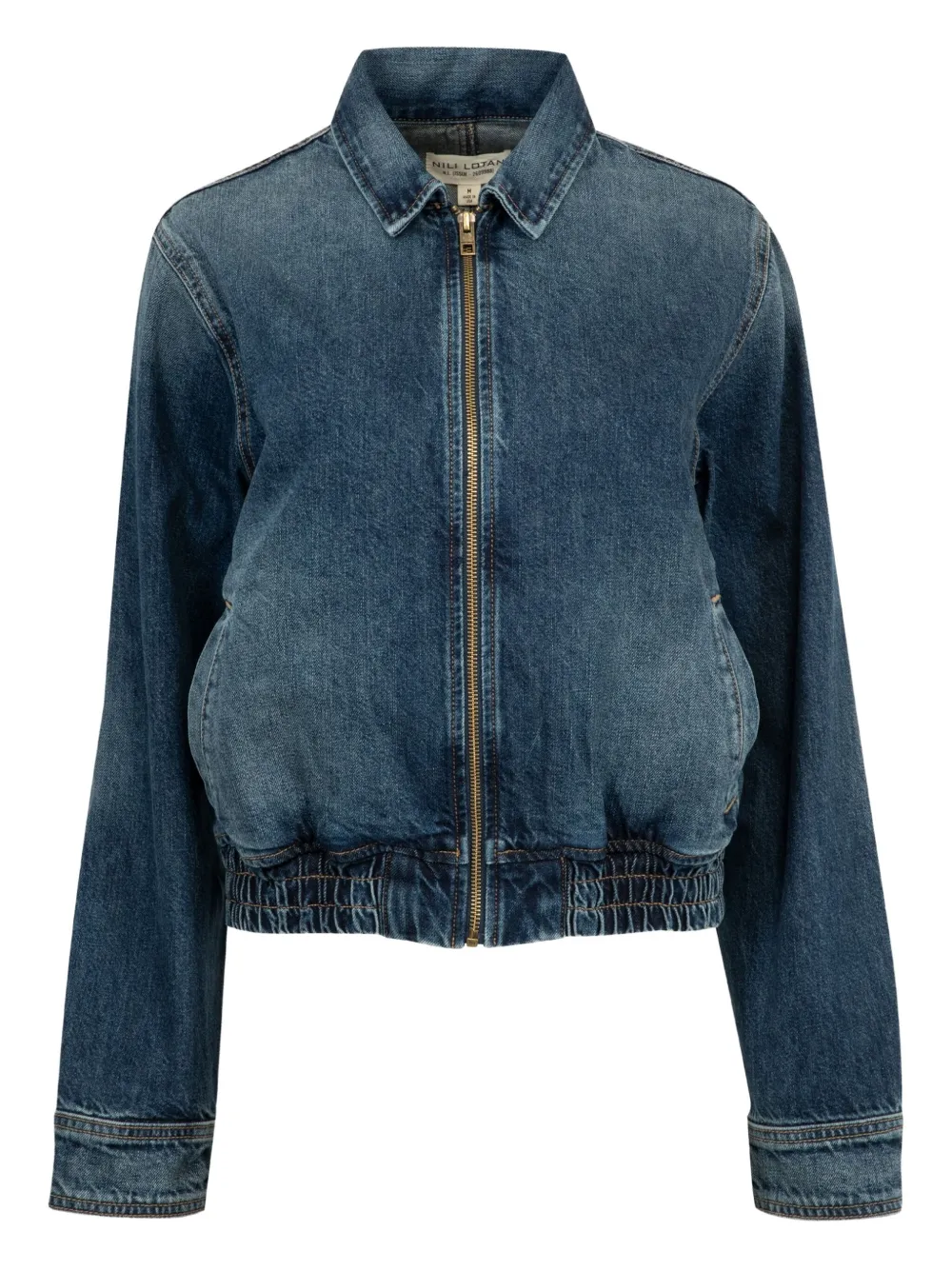 Nili Lotan elastic-waist denim jacket | Blue | Image 1