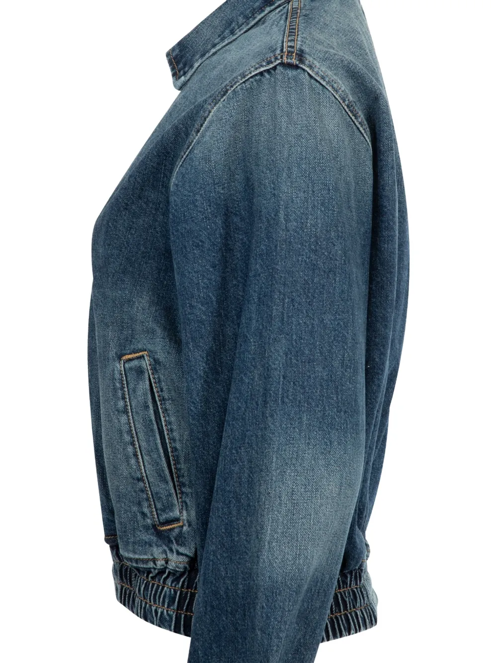 Nili Lotan Najac Denim Jacket Simon Wash In Blue