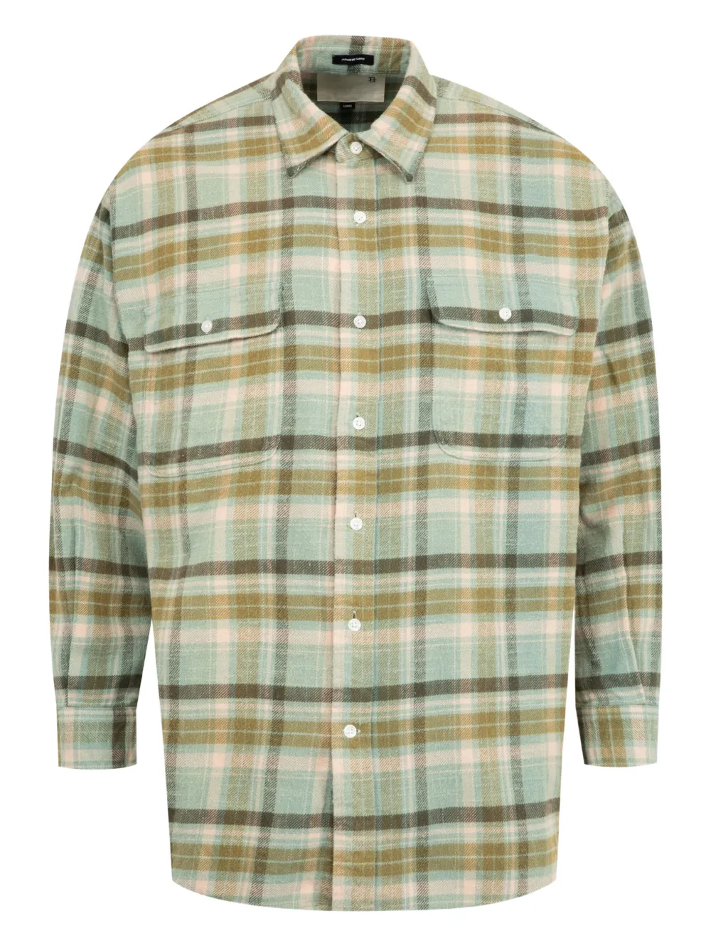 R13 Boyfriend plaid pocket shirt | Green | Image 1