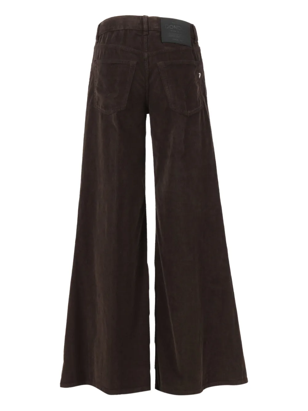 DONDUP Marlen ribfluwelen jeans met wijde pijpen - Bruin