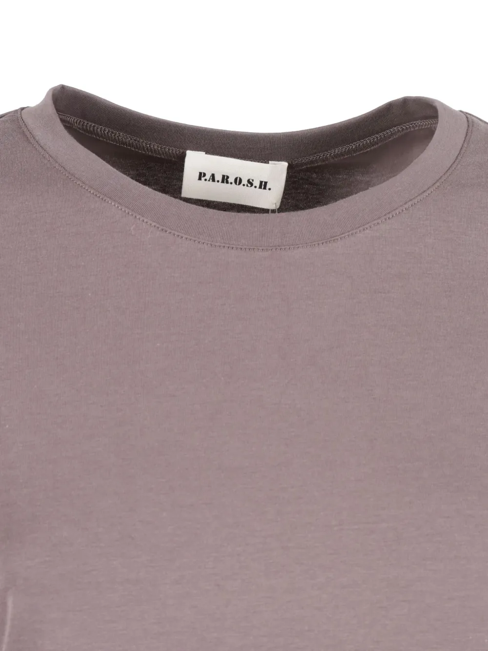 P.A.R.O.S.H. long-sleeve crew-neck T-shirt Beige