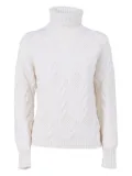 Kangra roll-neck diamond-pattern sweater - White