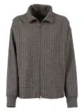 Lorena Antoniazzi pinstripe sequin-embellished jacket - Grey