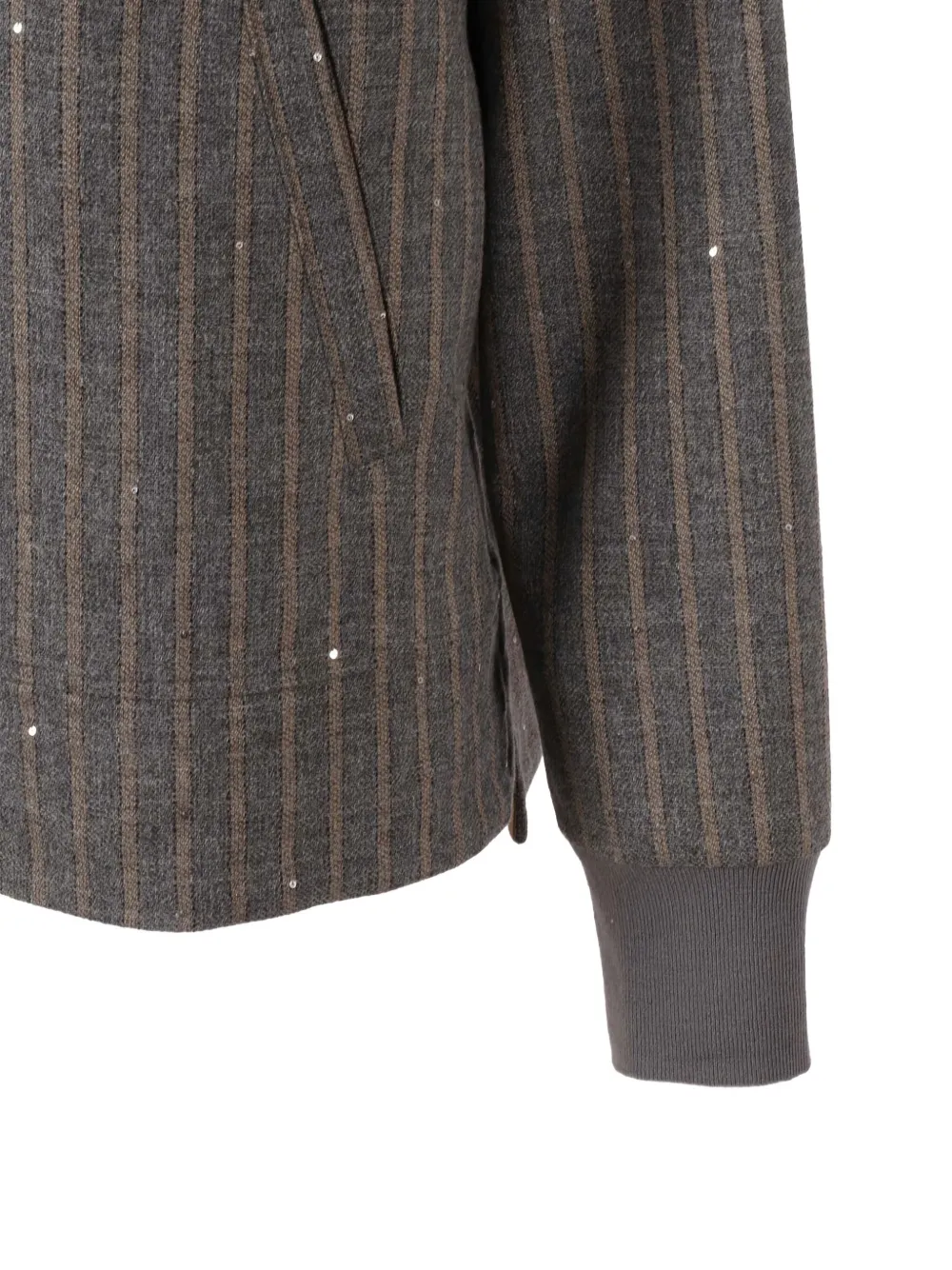 Lorena Antoniazzi pinstripe sequin-embellished jacket Grijs