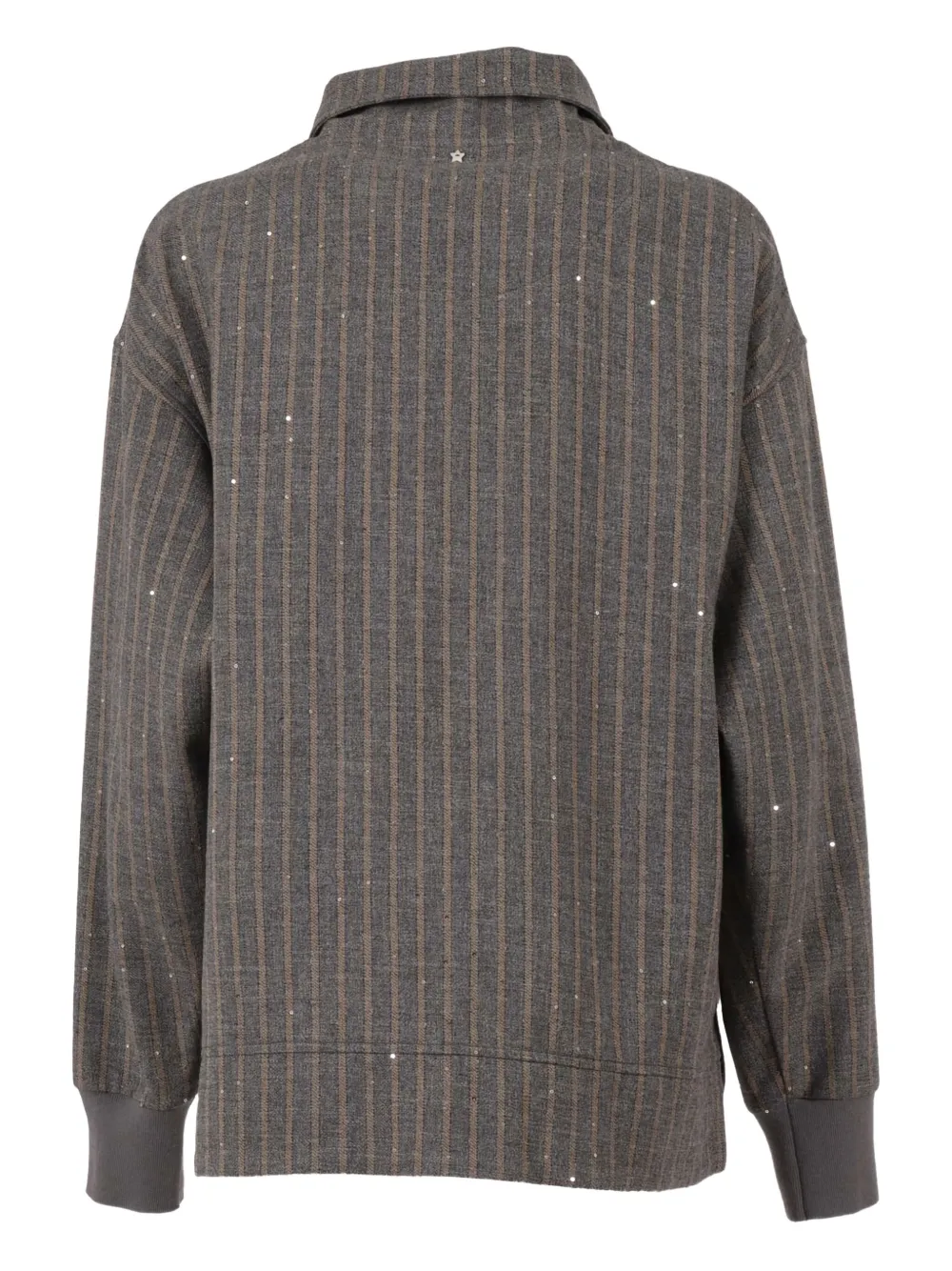 Lorena Antoniazzi pinstripe sequin-embellished jacket Grijs