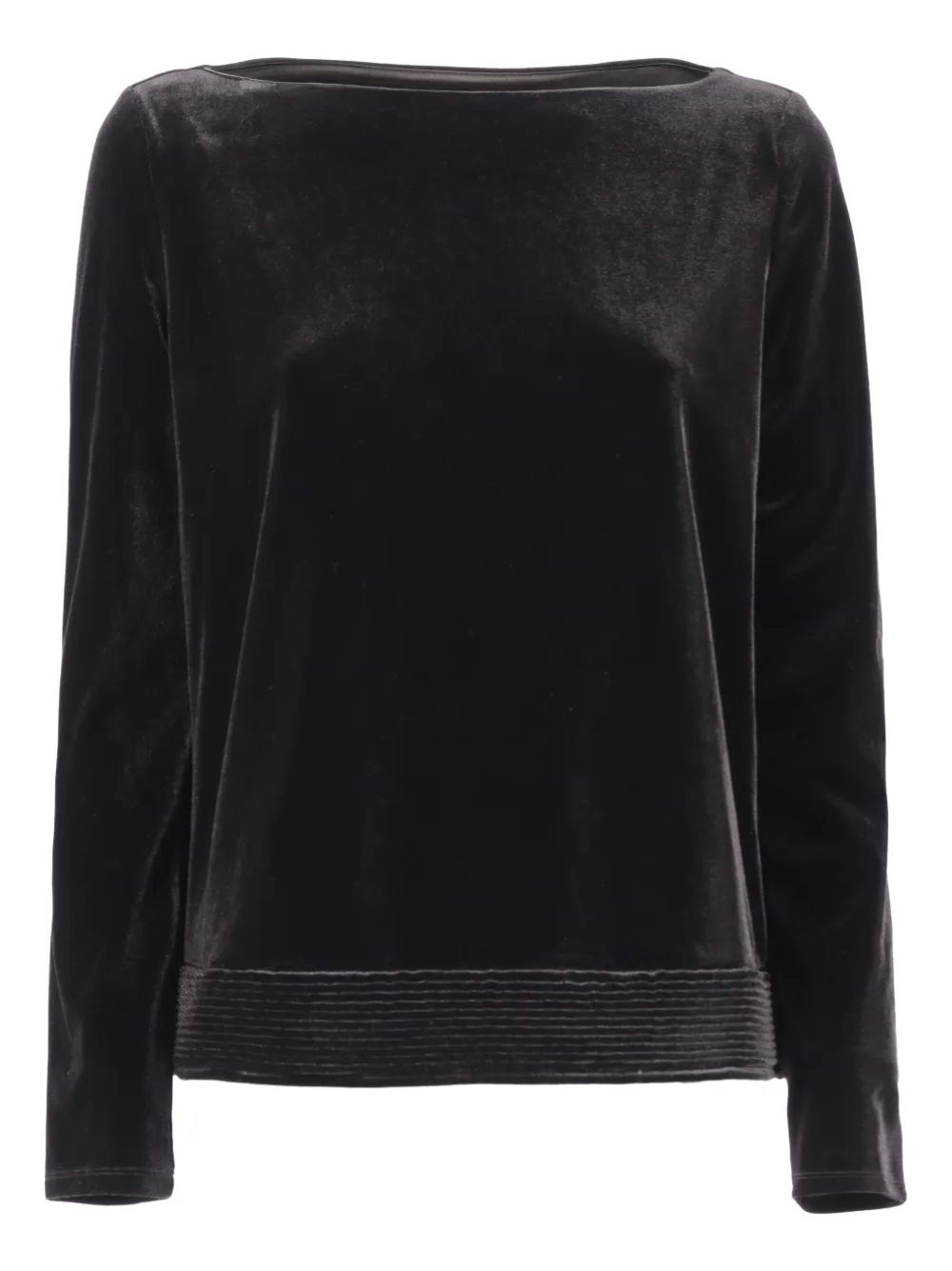 Emporio Armani Chenille ribbed sweatshirt - Nero