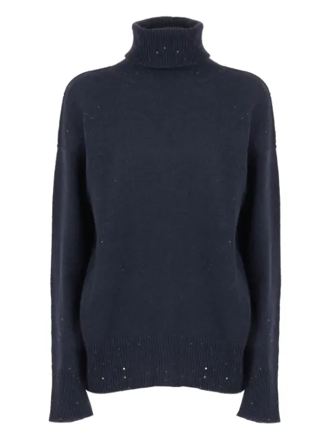 Lorena Antoniazzi sequin-embellished turtleneck sweater