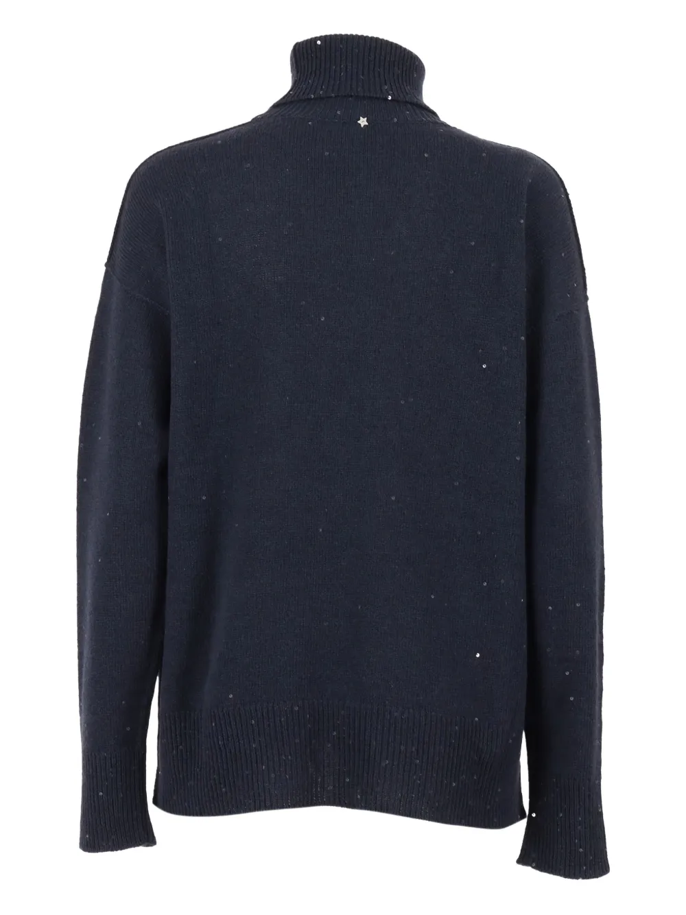 Lorena Antoniazzi sequin-embellished turtleneck sweater Blauw