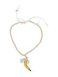 Forte Forte cord necklace - White