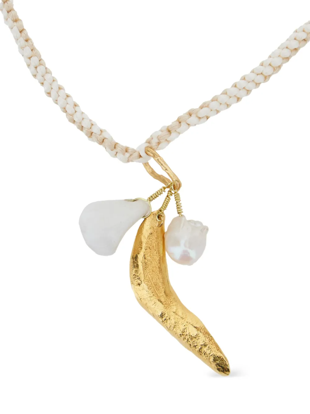Forte Forte cord necklace - White