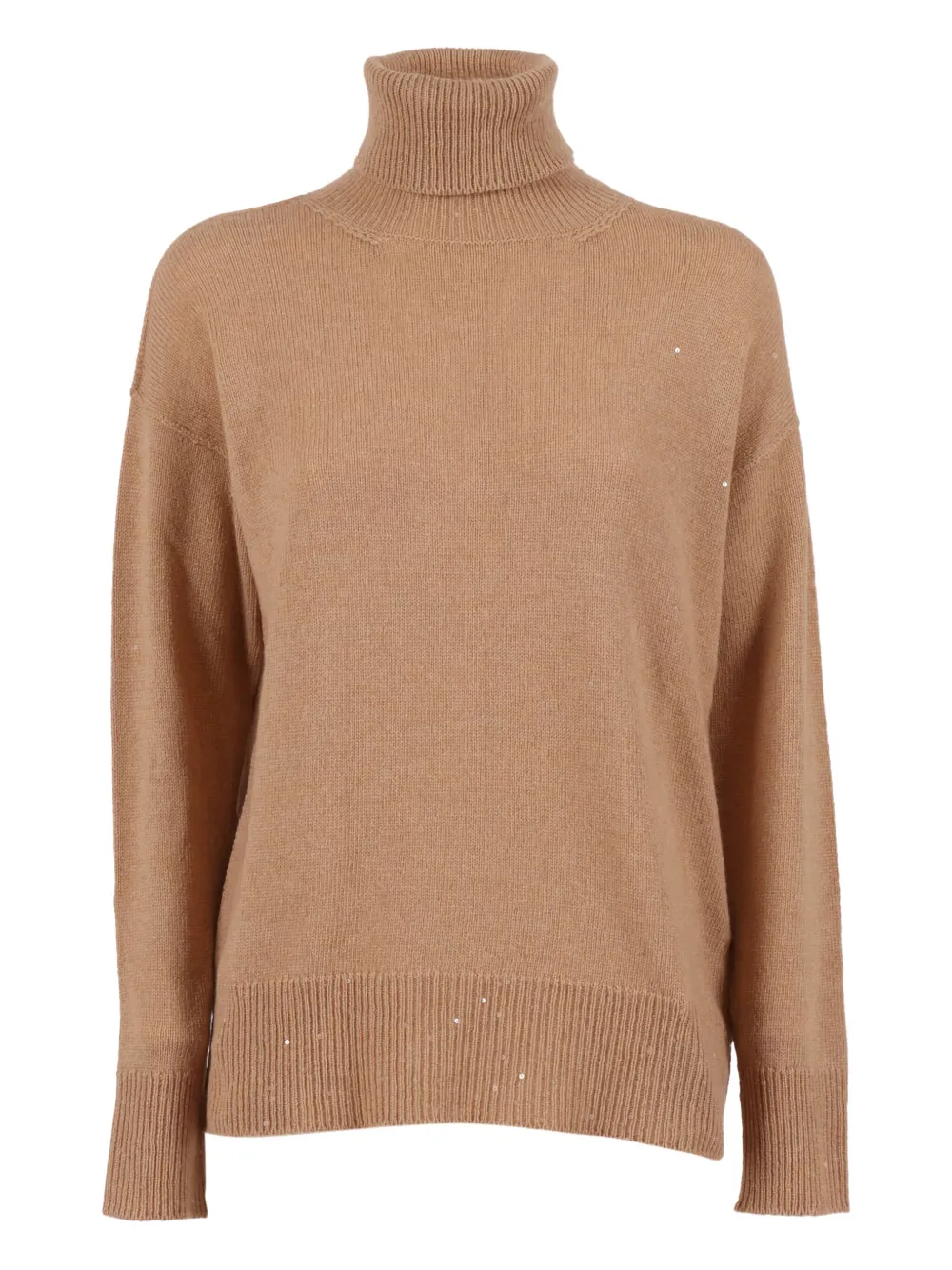 Lorena Antoniazzi sequin-embellished turtleneck sweater Bruin