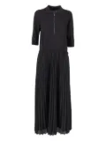 Lorena Antoniazzi pleated zip-front maxi dress - Black