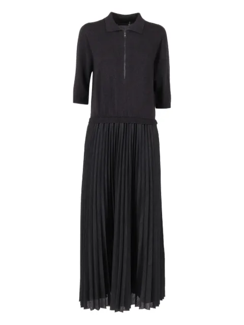 Lorena Antoniazzi pleated zip-front maxi dress