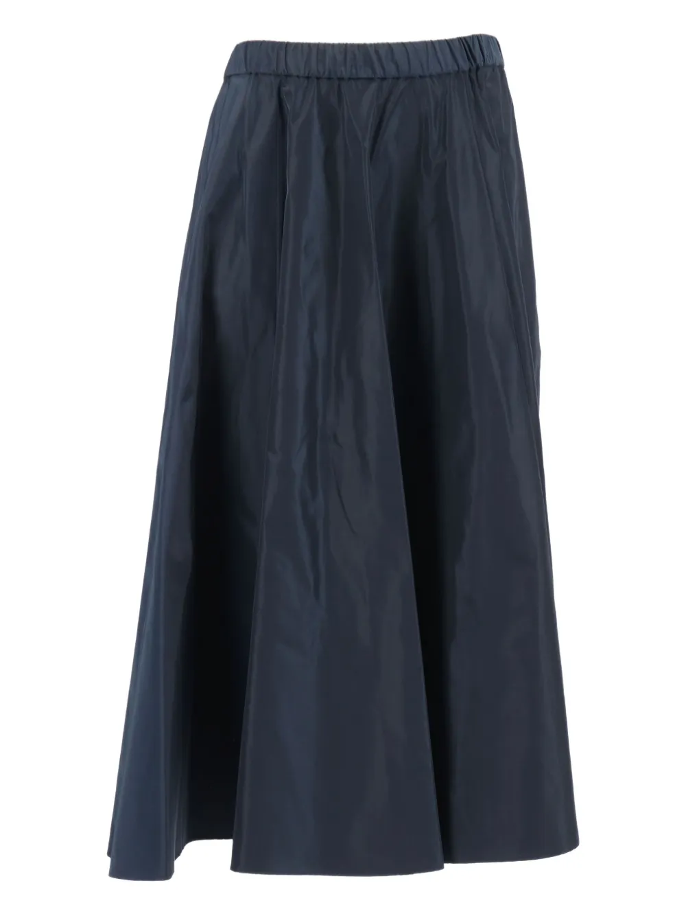 Aspesi Pleated A-line Mid-length Skirt In Blue