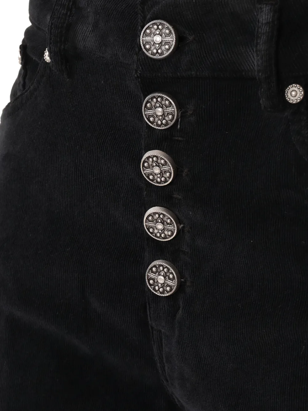 Dondup Tapered Leg Pants With Five-button Closure In Black