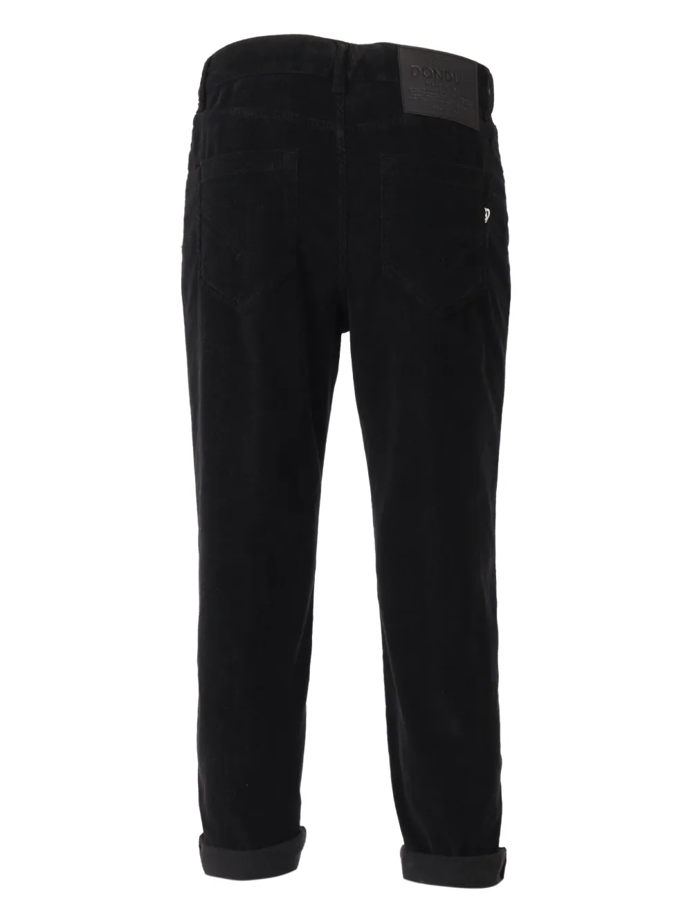 DONDUP Ribfluwelen broek verfraaid met knopen - Zwart